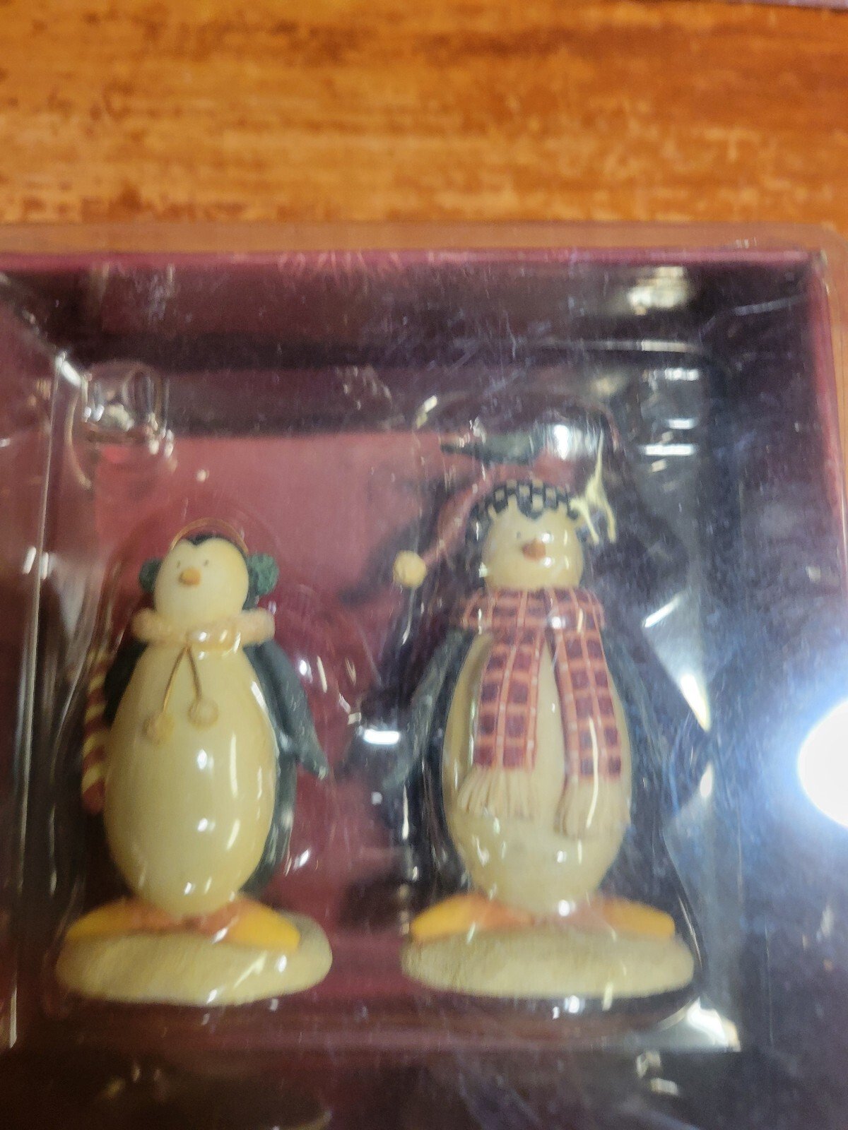 1999 Debbie Mumm "Hugsy" penguin resin figures. 1990