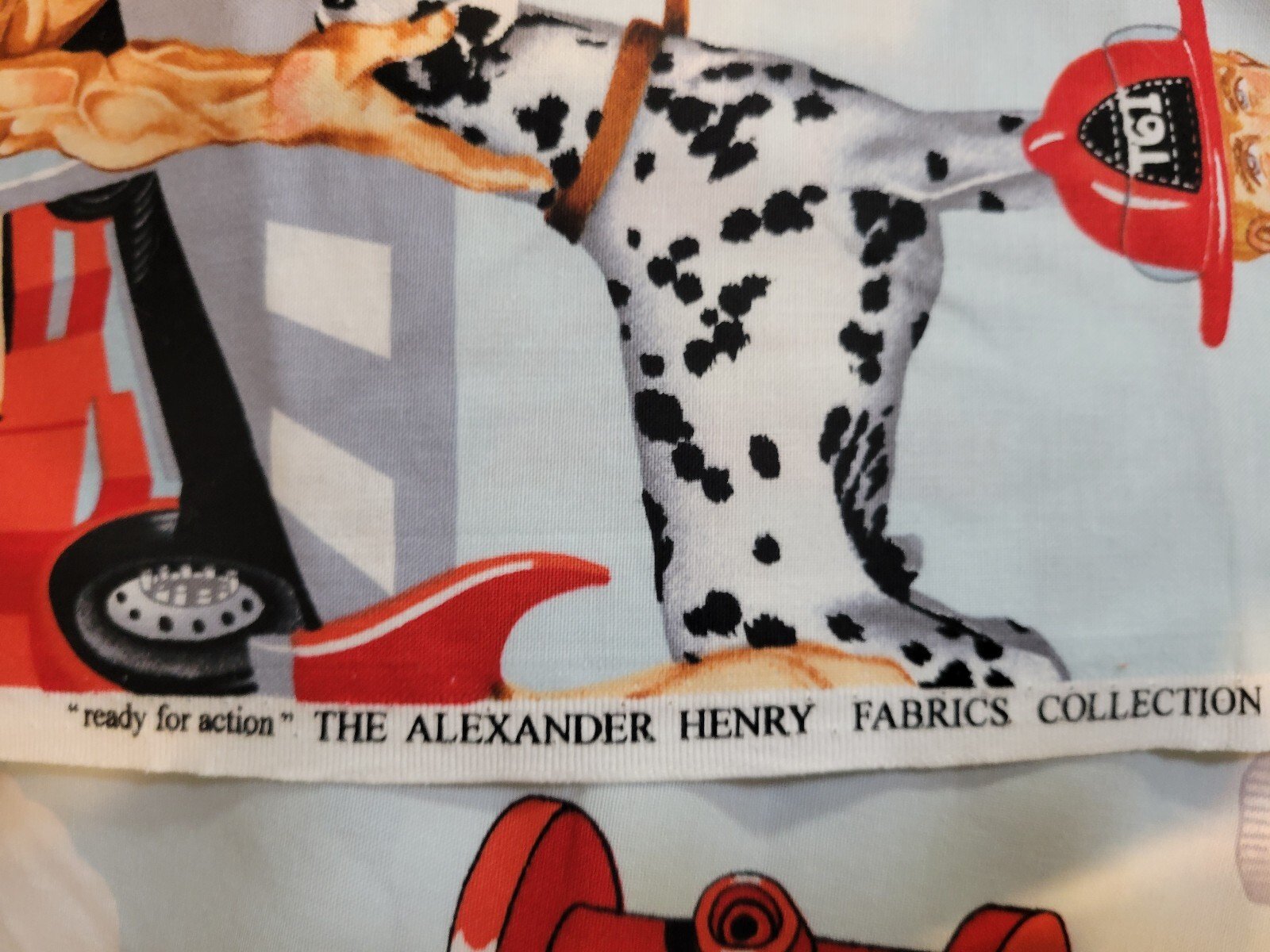 BTY OOP VHTF Alexander Henry Firefighter Themed Cotton Fabric Panel - Image 5