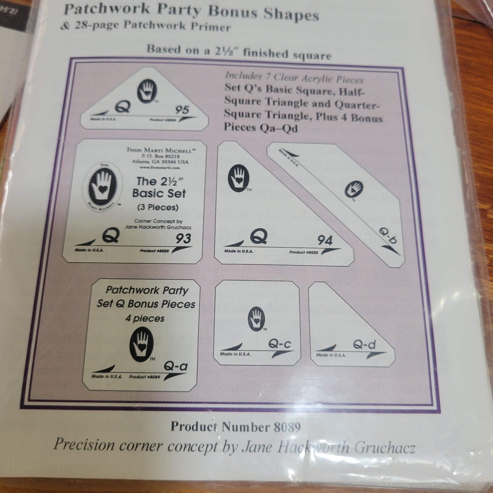 Marti Mitchell Perfect Patchwork Templates SET Q - Image 3