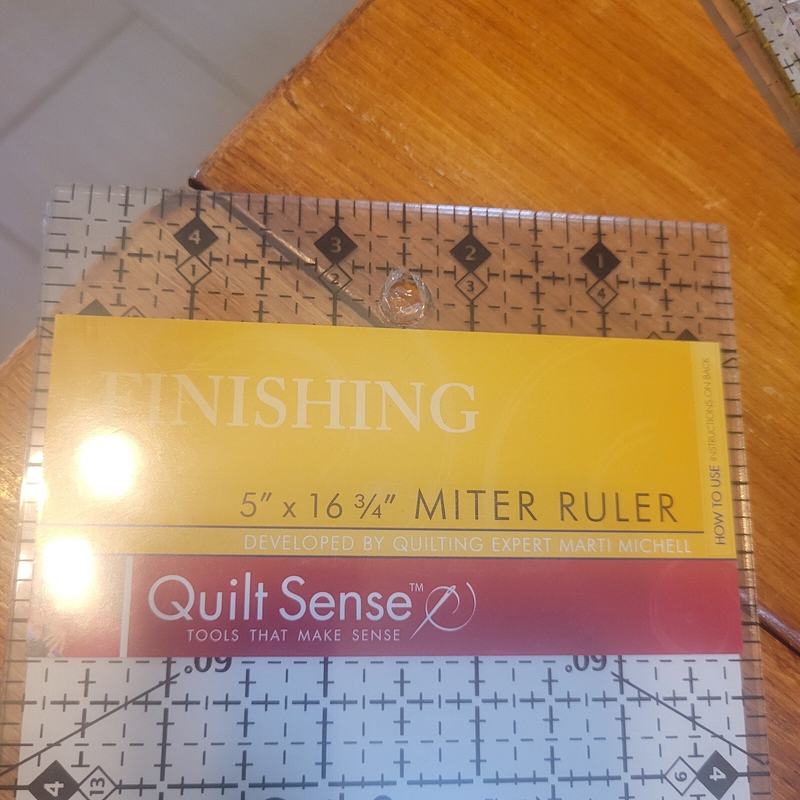 Quilt Sense 5" x 16 3/4" Miter Ruler for Quilting - Image 2