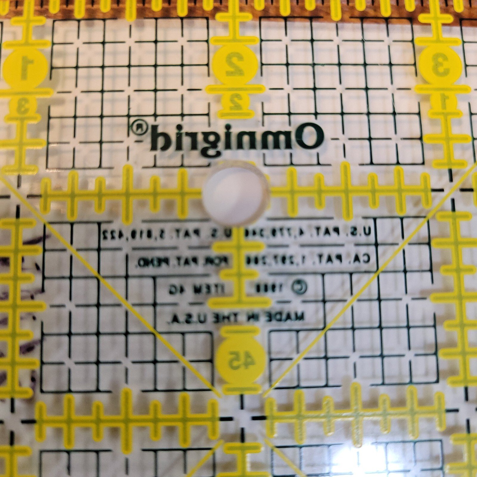 Omnigrid 4" x 4" Inch Square Acrylic Quilting Template Ruler - Image 3