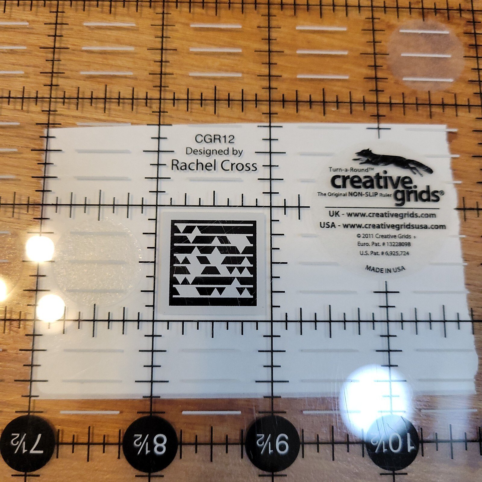 Quilting Ruler 12-1/2" Square, Creative Grids - Image 6