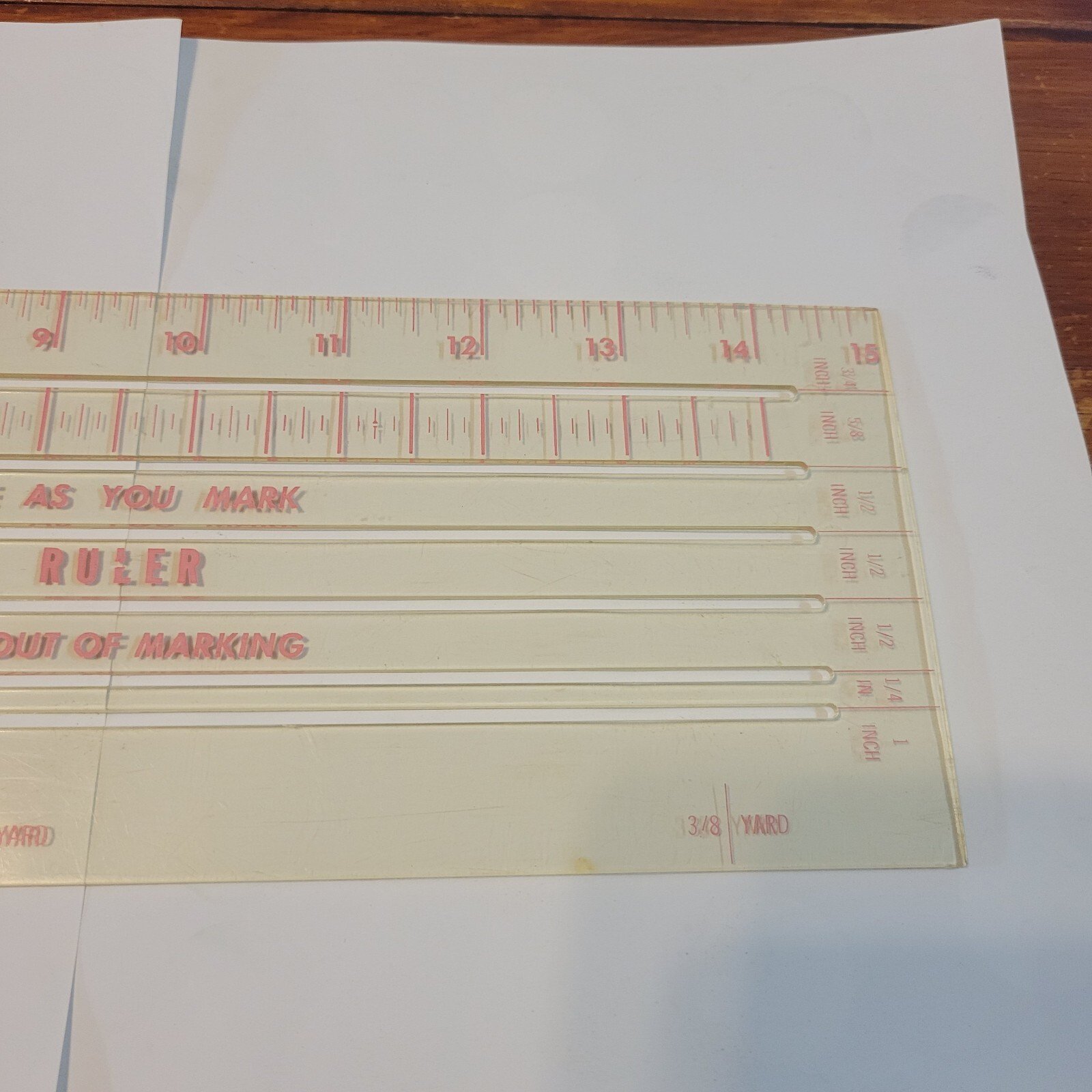 Vintage Dritz See-Thru Ruler The Sewer's "T" Square - Image 4