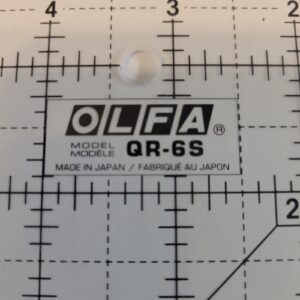 OFLA Frosted Craft & Quilting Ruler 6 and 1/2 inch square QR-6S