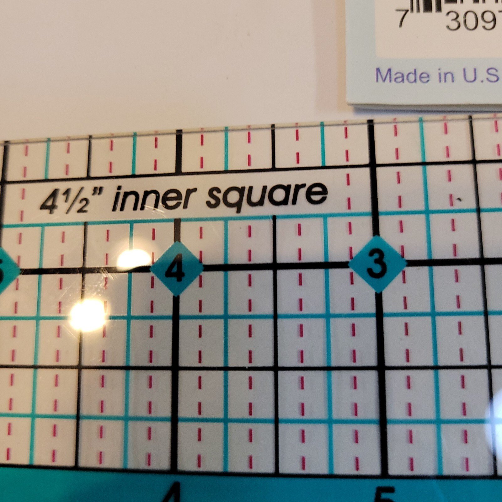 June Tailor Get Squared JT-743 Ruler for Perfect Photo Borders and Scrapbook Edg - Image 2