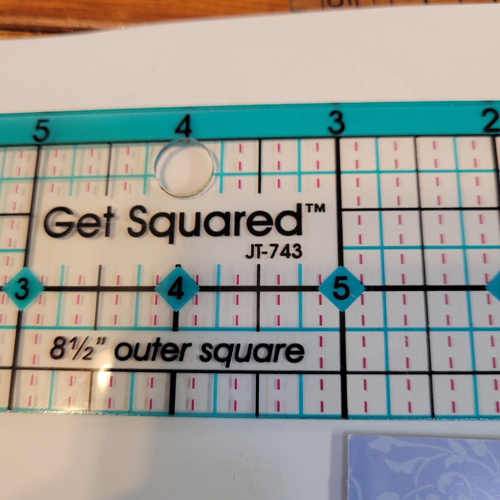 June Tailor Get Squared JT-743 Ruler for Perfect Photo Borders and Scrapbook Edg - Image 3