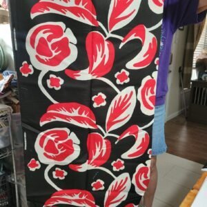 Vtg VHY Hawaiian Textiles Textured Fabric Mod Mid Century Flowers 2 yd 8" by 44"