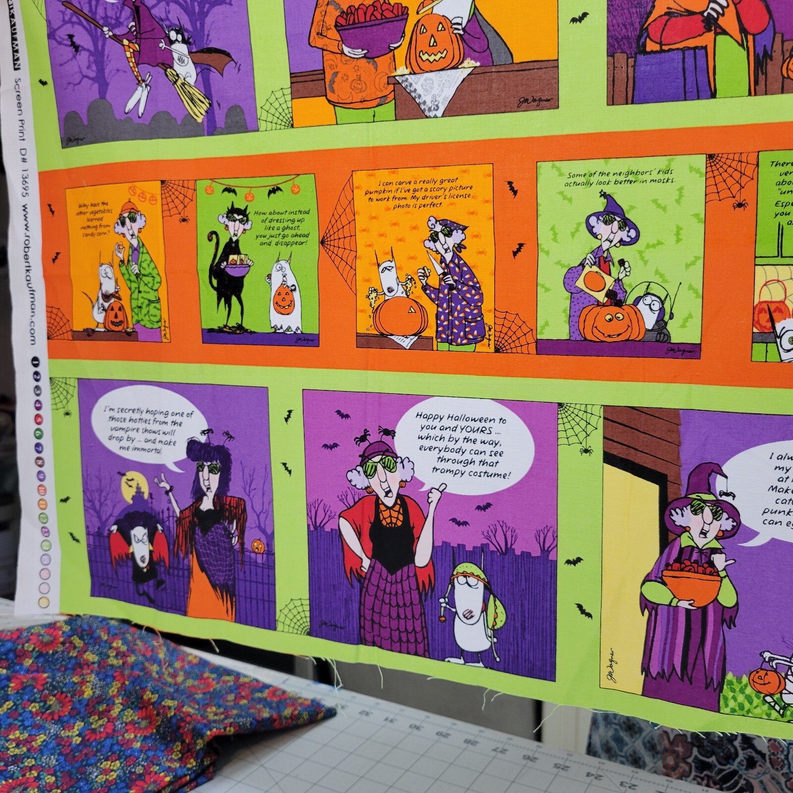 Halloween Maxine 2013 Funny Jokes Robert Kaufman Fabric 1/2 Yd - Image 3