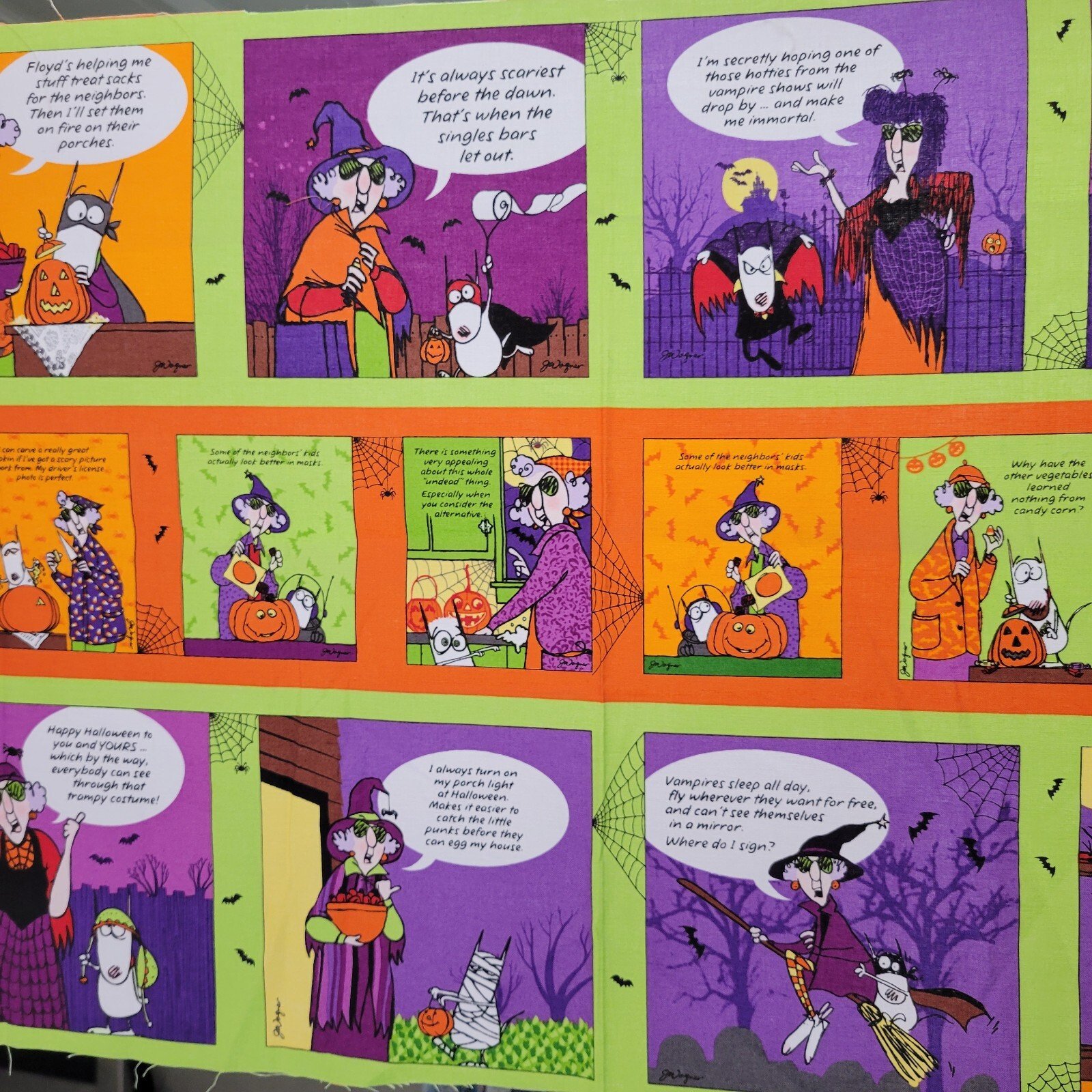 Halloween Maxine 2013 Funny Jokes Robert Kaufman Fabric 1/2 Yd - Image 4