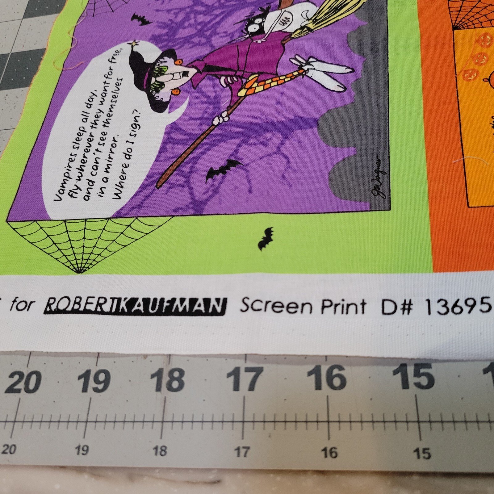 Halloween Maxine 2013 Funny Jokes Robert Kaufman Fabric 1/2 Yd - Image 7