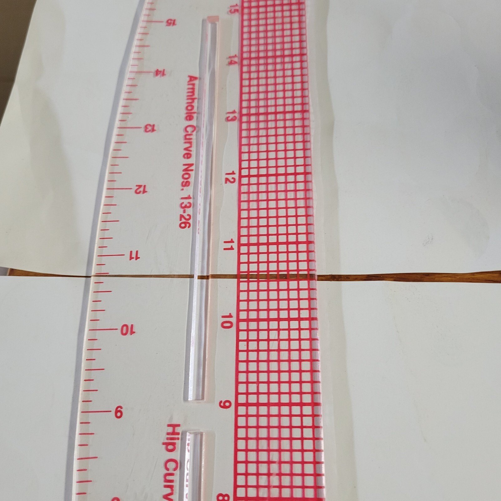 FASHION RULER ARMHOLE & HIP CURVE VINTAGE PLASTIC RULER - Image 5