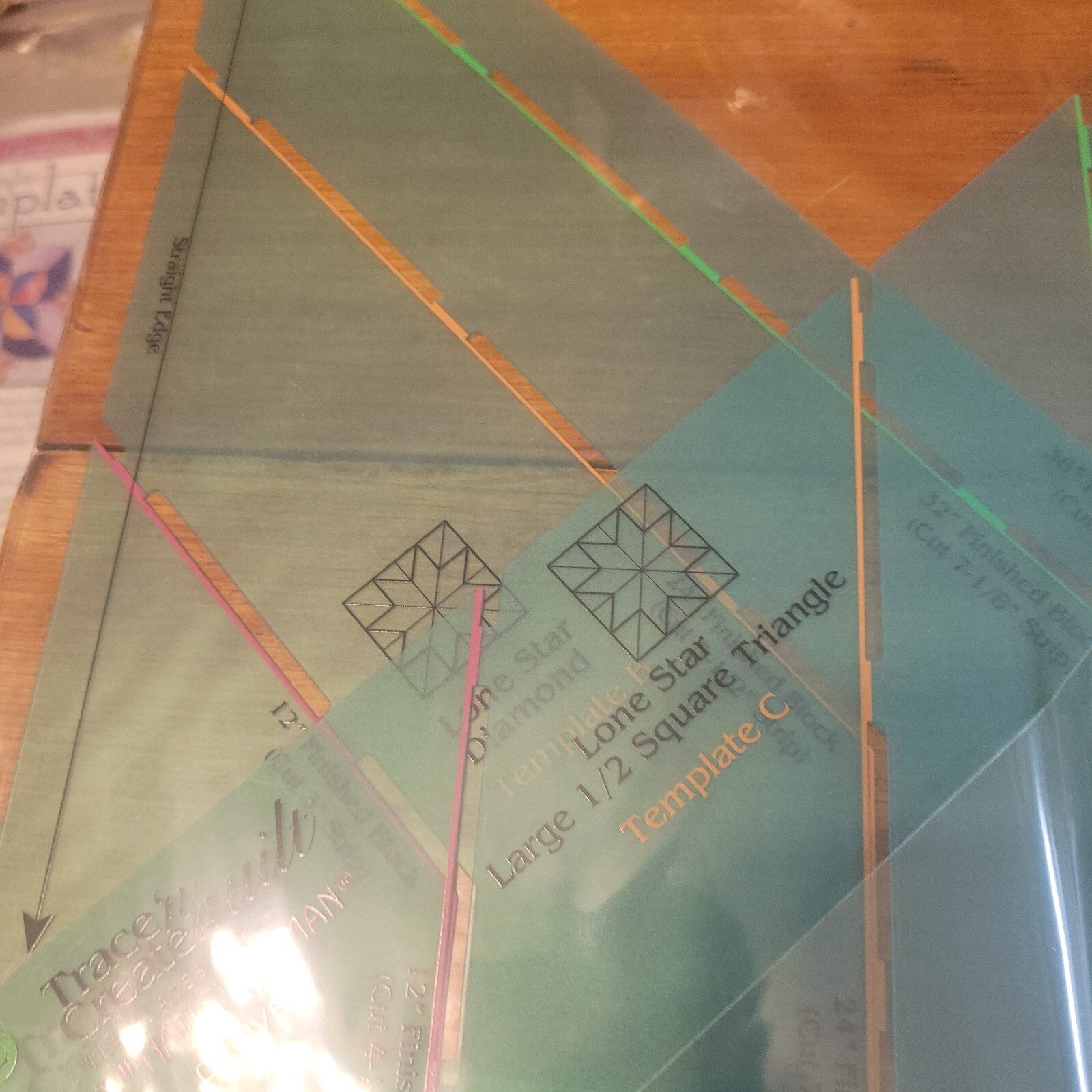 Clover Trace 'n Create Quilt Template (Lone Star Collection) dsng Nancy Zieman - Image 2