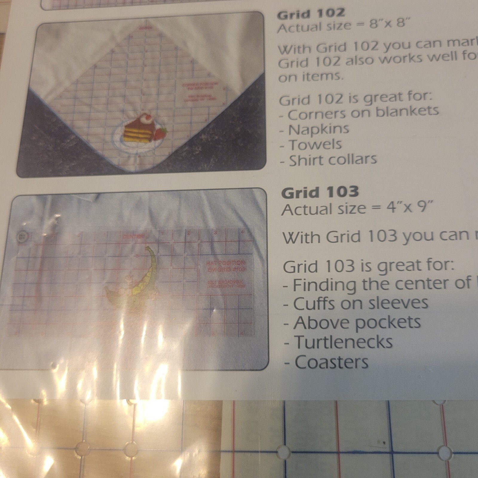 EM GRID Easy Mark Grid, a flexible, clear plastic alignment tool - Image 4