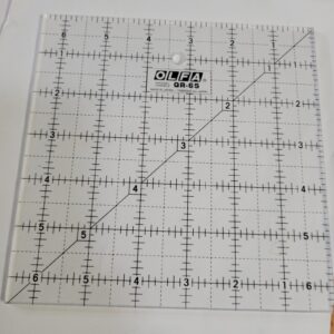 OLFA Frosted Craft & Quilting Ruler 6  1/2 inch square