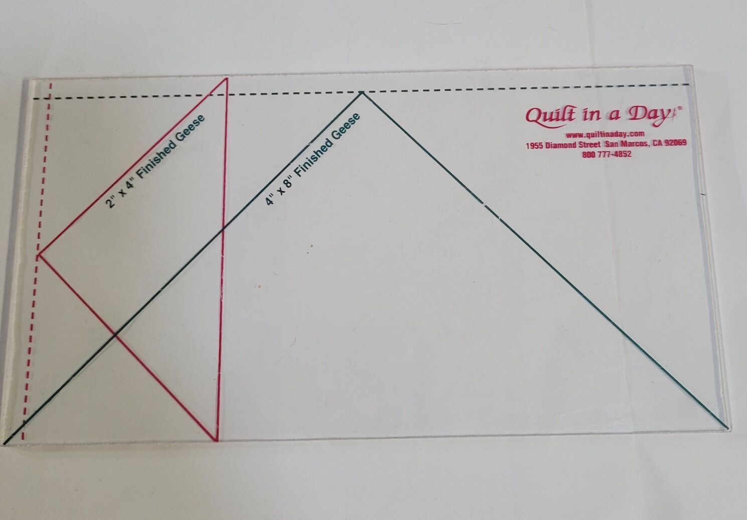 Large Flying Geese Ruler, Quilt in a Day Eleanor Burns Template 2 Sizes
