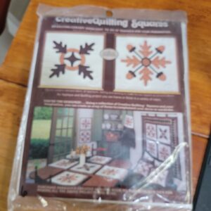 Vintage 1981 Creative Quilting Squares by Paragon Needlecraft Sealed Package NOS