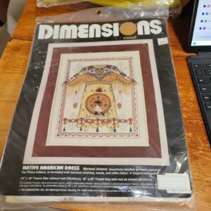 Dimensions crewel kit Michael Adams Native American Dress 1447 Frameable Craft
