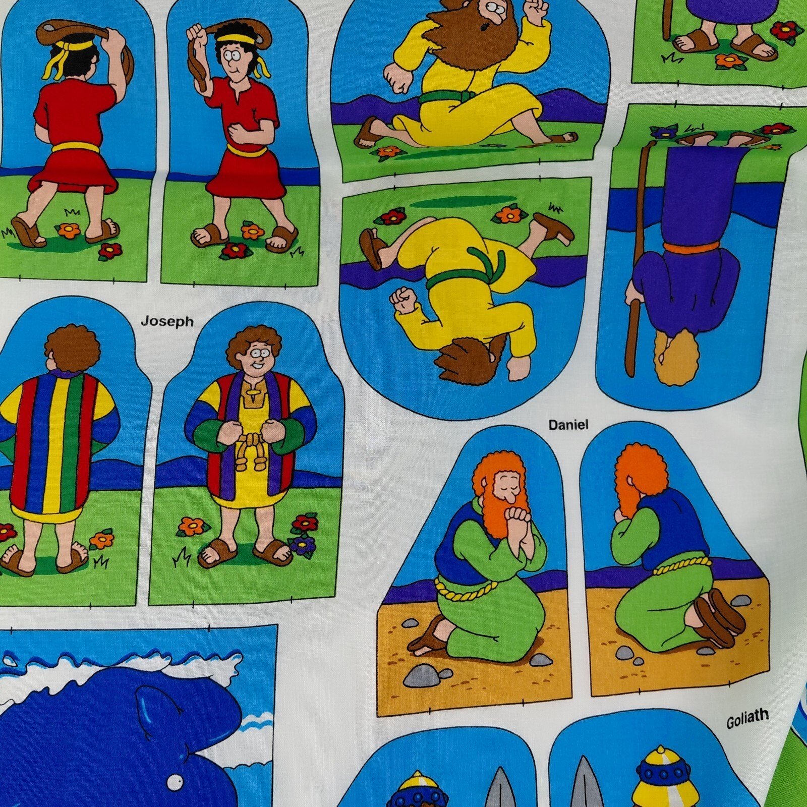 Beginner's Bible Play Mat VIP Panel 58"x35" Joseph Castle Pyramid Jonah David - Image 3