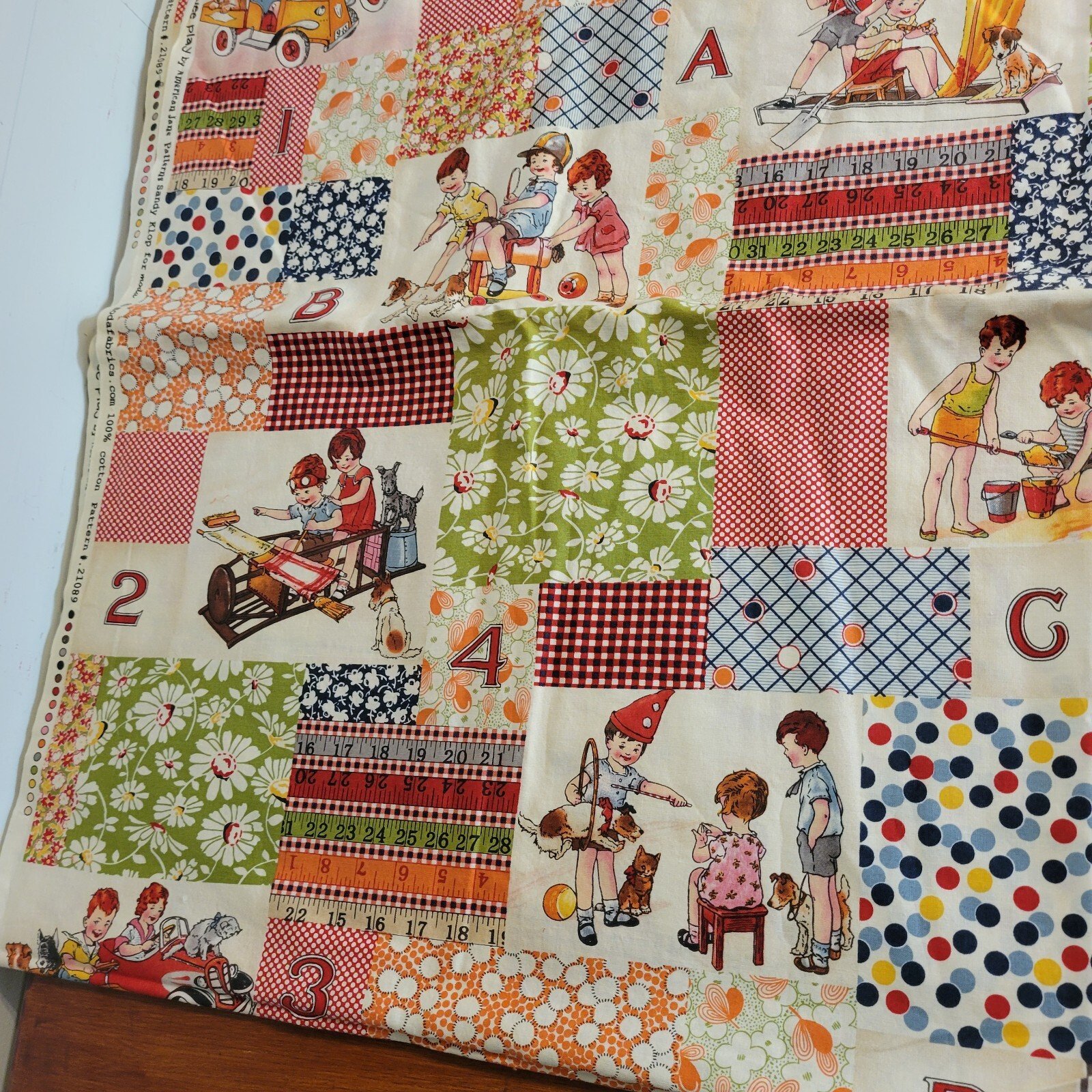 Wee Play American Jane Patterns 36 x 42 Children Patchwork Sandy Klop Moda - Image 2