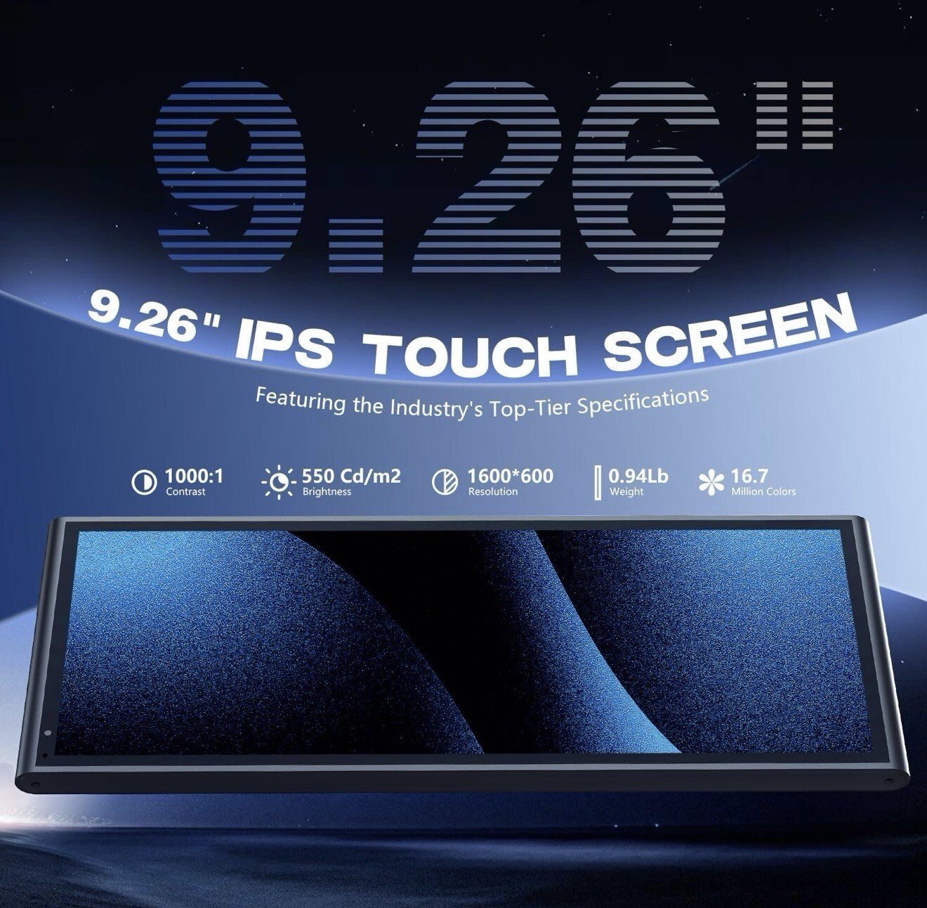 Krunia 9.26" Wireless Portable Car Play Screen- Apple CarPlay, Android Open Box - Image 6