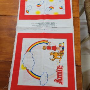 Vintage Annie Rainbow and Clouds Pillow Panel Fabric Spring Ind